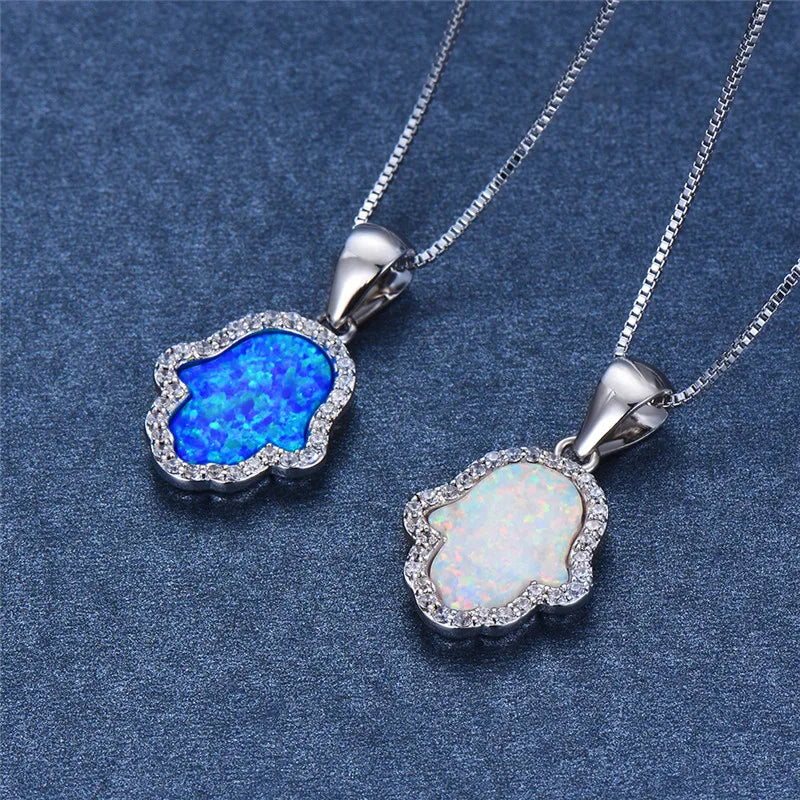 Boho Cactus Opal Necklace