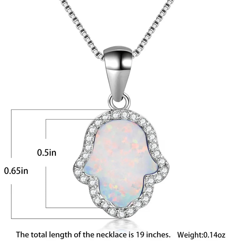 Boho Cactus Opal Necklace