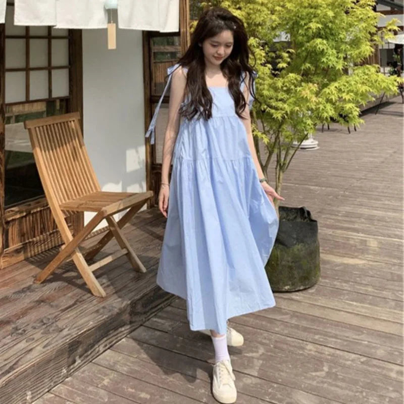 Japanese Style Sweet Spaghetti Strap Dresses