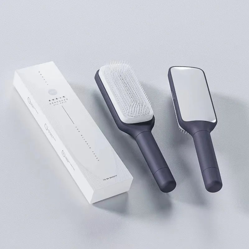 Massage Airbag Comb: Anti-static, self-cleaning hairbrush with rotating handles. Perfect for women!