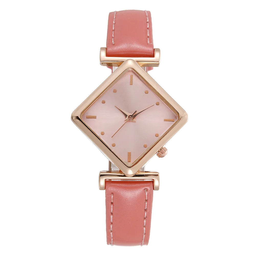 Luxury Women's Quartz Watch - Leather Strap