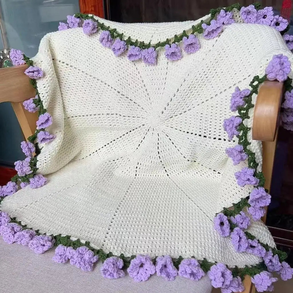 Hand-knitted Flower Blankets💐