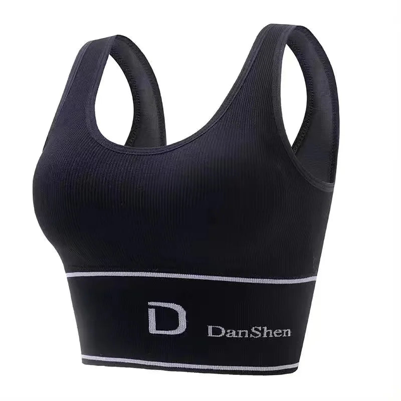 Seamless High-Elasticity U-Shaped Sports Bra, No Steel Ring, for Yoga