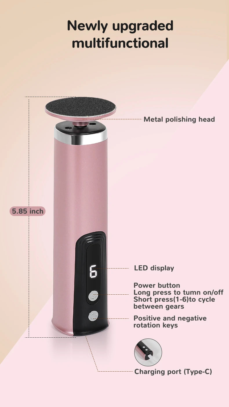 2-in-1 Electric Foot & Hand Care Tool - Painless Callus Remover