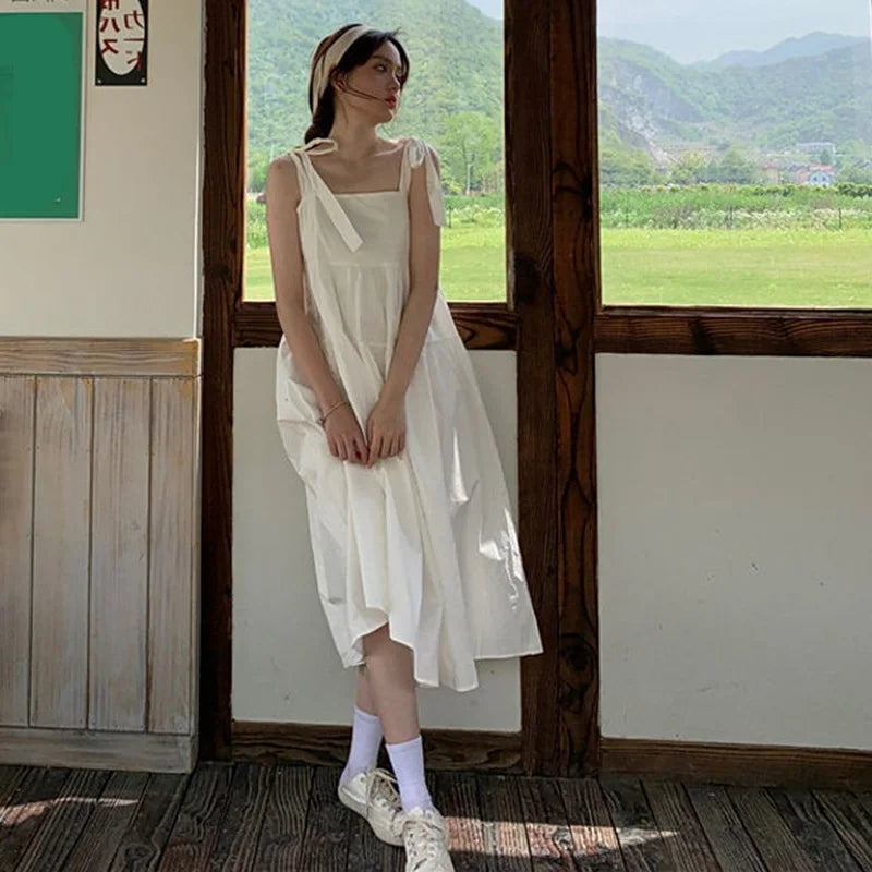 Japanese Style Sweet Spaghetti Strap Dresses