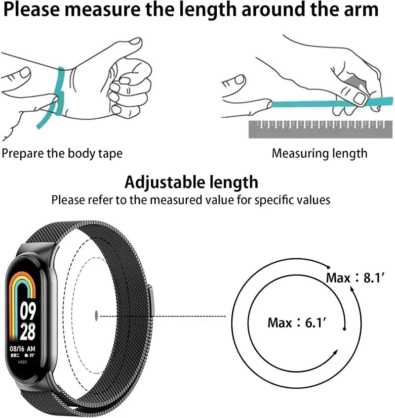 Milanese Loop Strap for Smart Watch 10/9/8 NFC