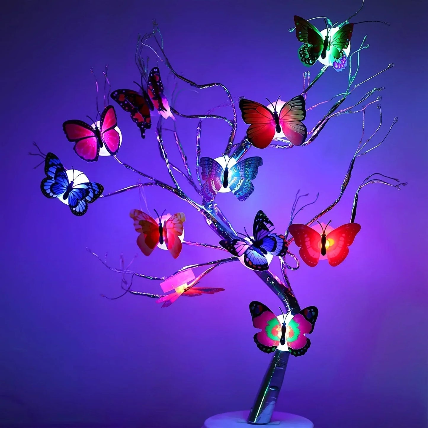 10pcs 3D LED Butterfly Night Light Stickers ,Great for Lawn and Party Decorations