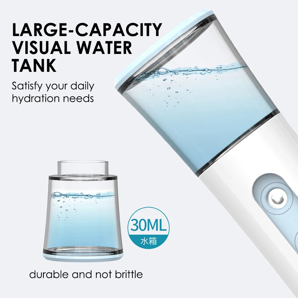 Mist Sprayer, Double Spray-Head Nano Face Hydrating Nebulizer, Mini Facial Steamer
