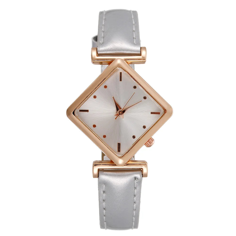 Luxury Women's Quartz Watch - Leather Strap
