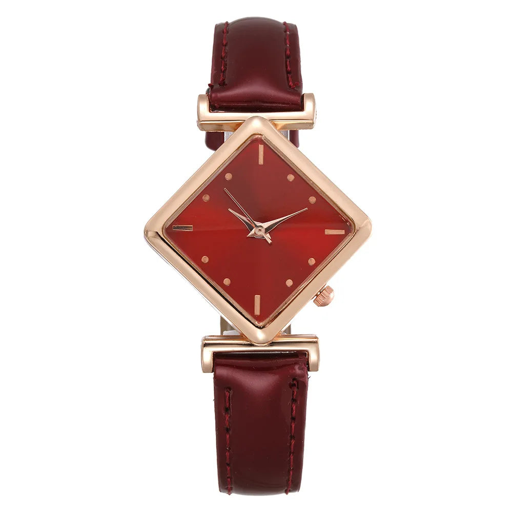 Luxury Women's Quartz Watch - Leather Strap