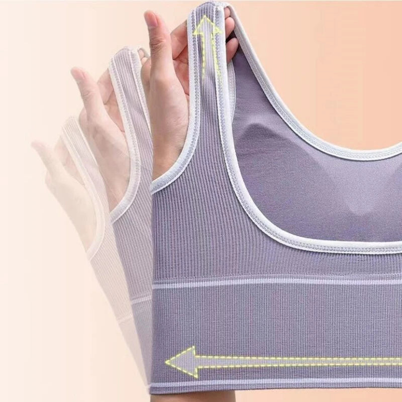 Seamless High-Elasticity U-Shaped Sports Bra, No Steel Ring, for Yoga