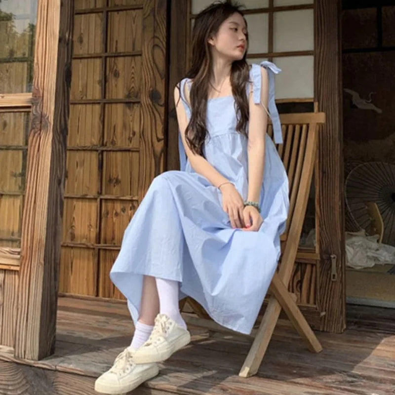 Japanese Style Sweet Spaghetti Strap Dresses