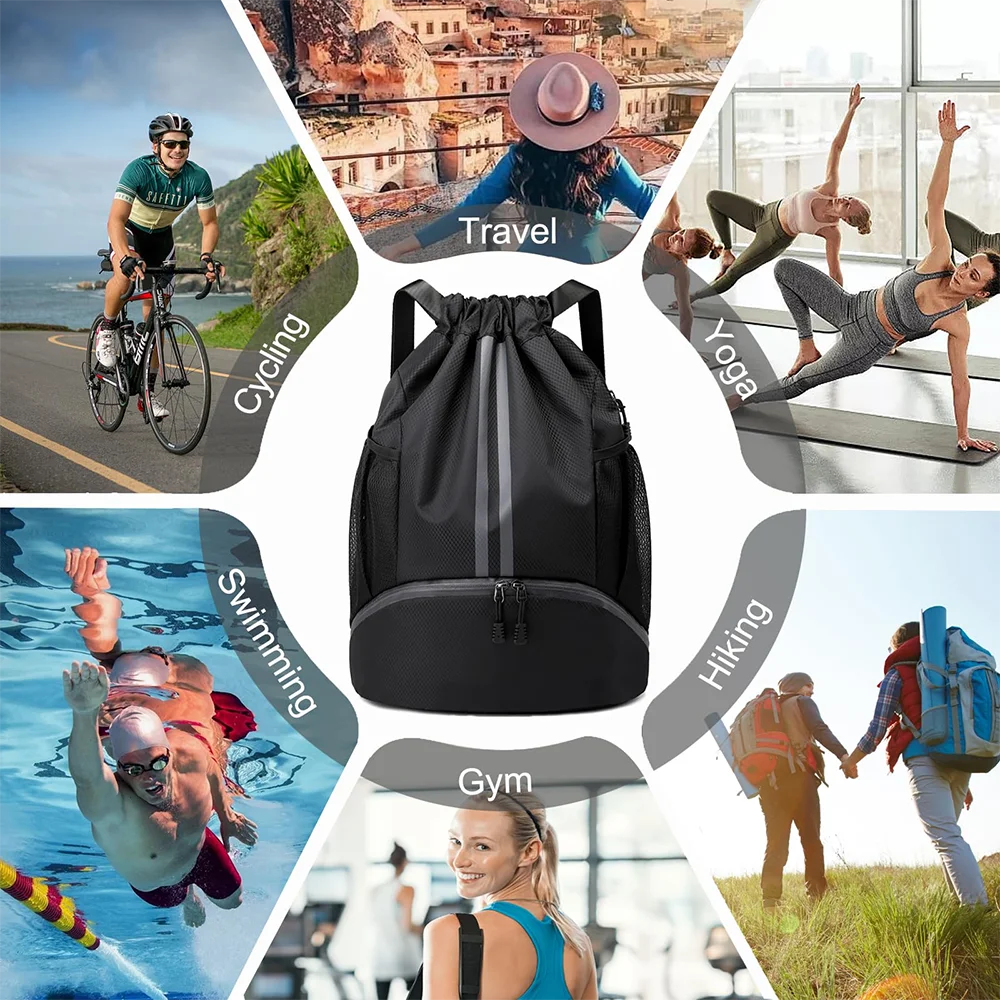 Sport Gym Drawstring Backpack – Lightweight for Fitness, Travel & Outdoor