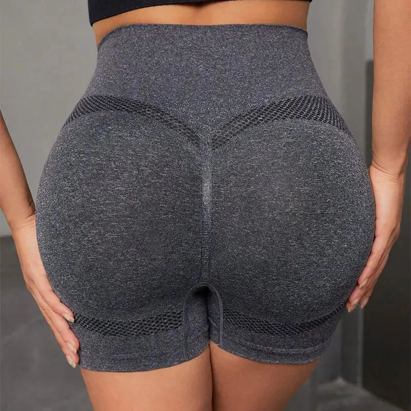 Seamless High-Waisted Yoga Shorts for Women, Quick-Drying and Breathable