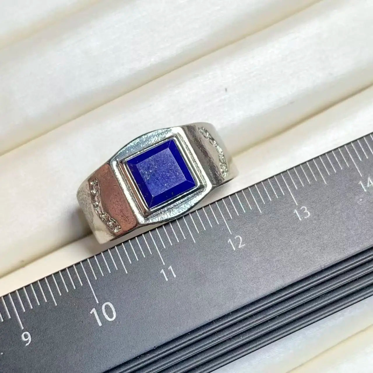 Natural Lapis & Tiger's Eye Ring – Adjustable Vintage Gemstone Ring for Men & Women