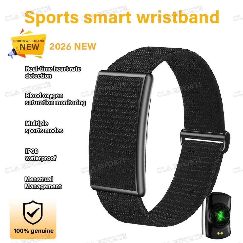 Smart Fitness Bracelet – No Screen | IP68 Waterproof | Heart Rate & Health Monitor