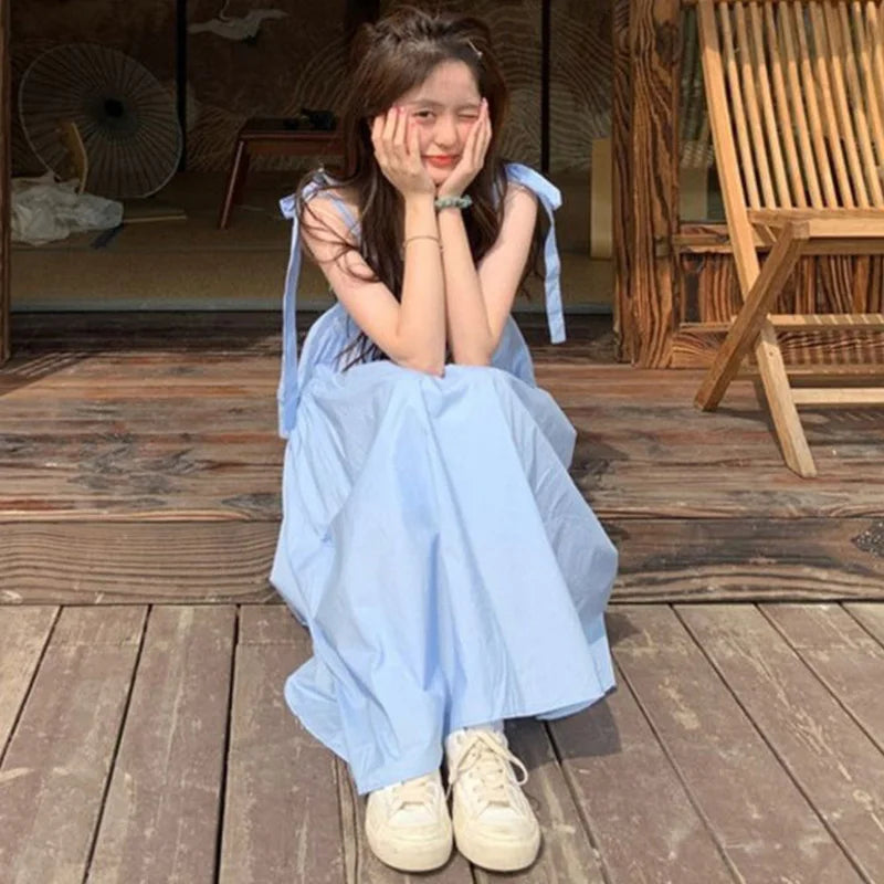 Japanese Style Sweet Spaghetti Strap Dresses