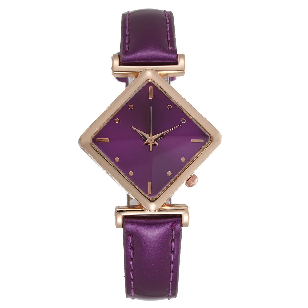 Luxury Women's Quartz Watch - Leather Strap