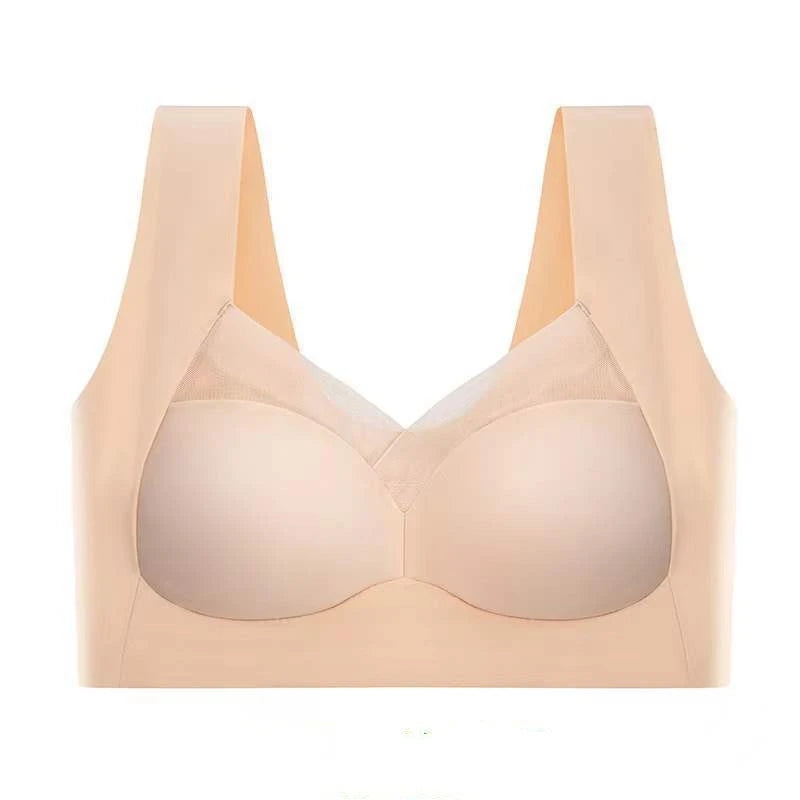 Ice silk invisible bra for women, seamless lace design, sexy, elastic, shockproof, perfect for yoga and sports