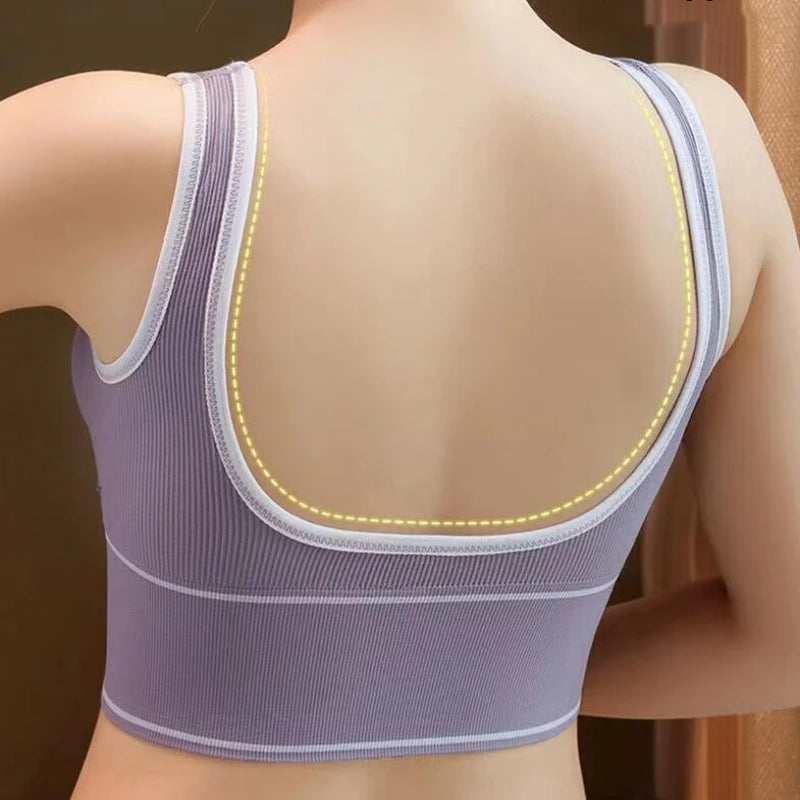 Seamless High-Elasticity U-Shaped Sports Bra, No Steel Ring, for Yoga