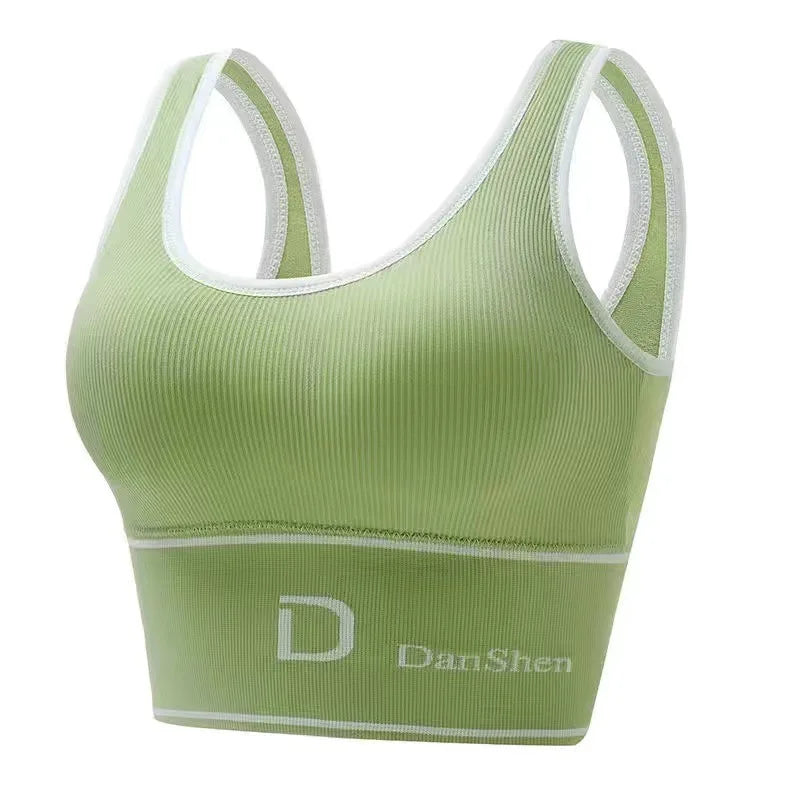 Seamless High-Elasticity U-Shaped Sports Bra, No Steel Ring, for Yoga