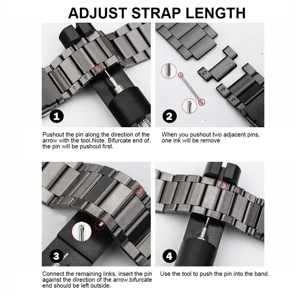Stainless Steel Watchband for Fitness Tracker 8/9/10