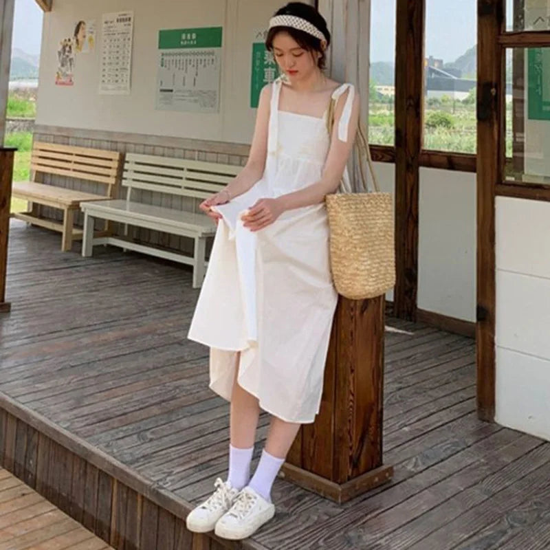 Japanese Style Sweet Spaghetti Strap Dresses