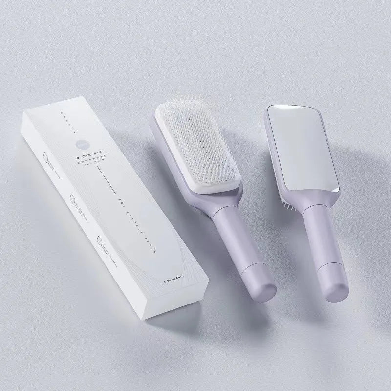 Massage Airbag Comb: Anti-static, self-cleaning hairbrush with rotating handles. Perfect for women!