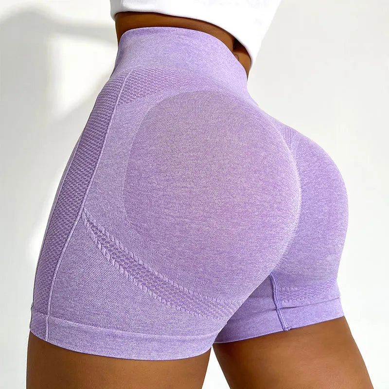 Seamless High-Waisted Yoga Shorts for Women, Quick-Drying and Breathable
