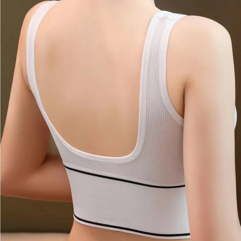 Seamless High-Elasticity U-Shaped Sports Bra, No Steel Ring, for Yoga