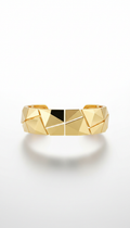 Gold-plated geometric cuff bracelet