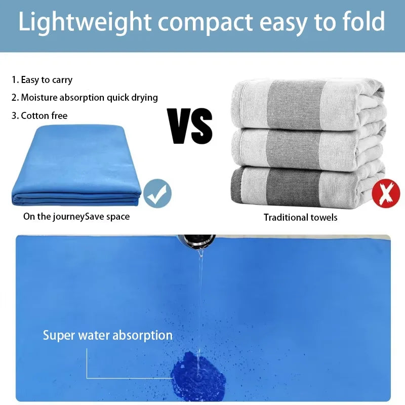 Luxury Microfiber Sports Towel – Quick-Dry Super Soft for Gym, Beach & Travel