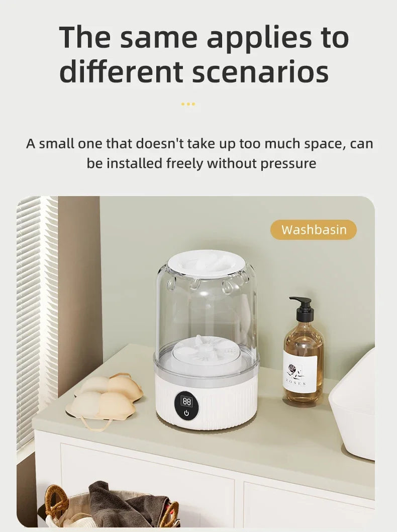 Mini Household Electric Washing Cup Underwear Socks Small Wireless Charging Washing Machine Pet clothes washing machine