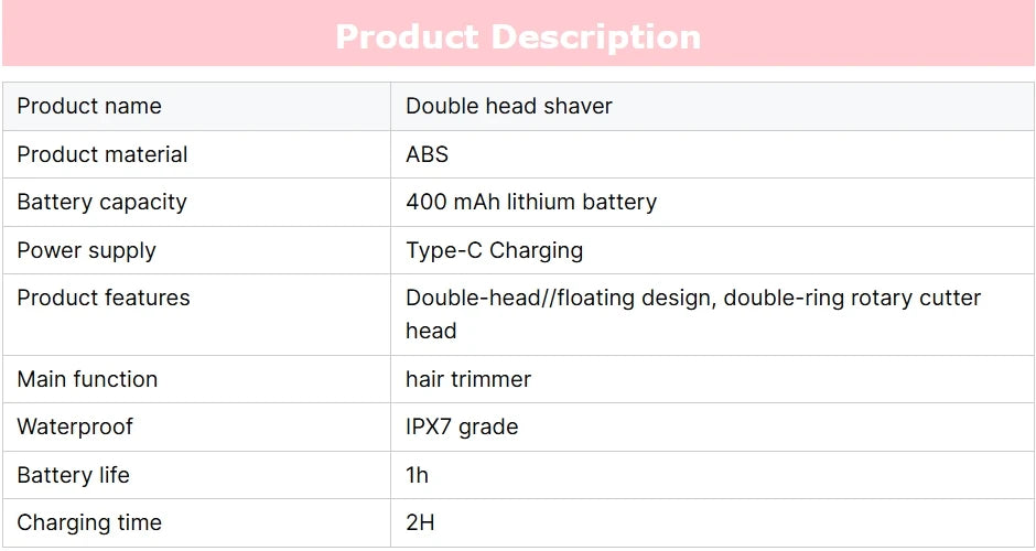 Waterproof Rechargeable Electric Bikini Trimmer