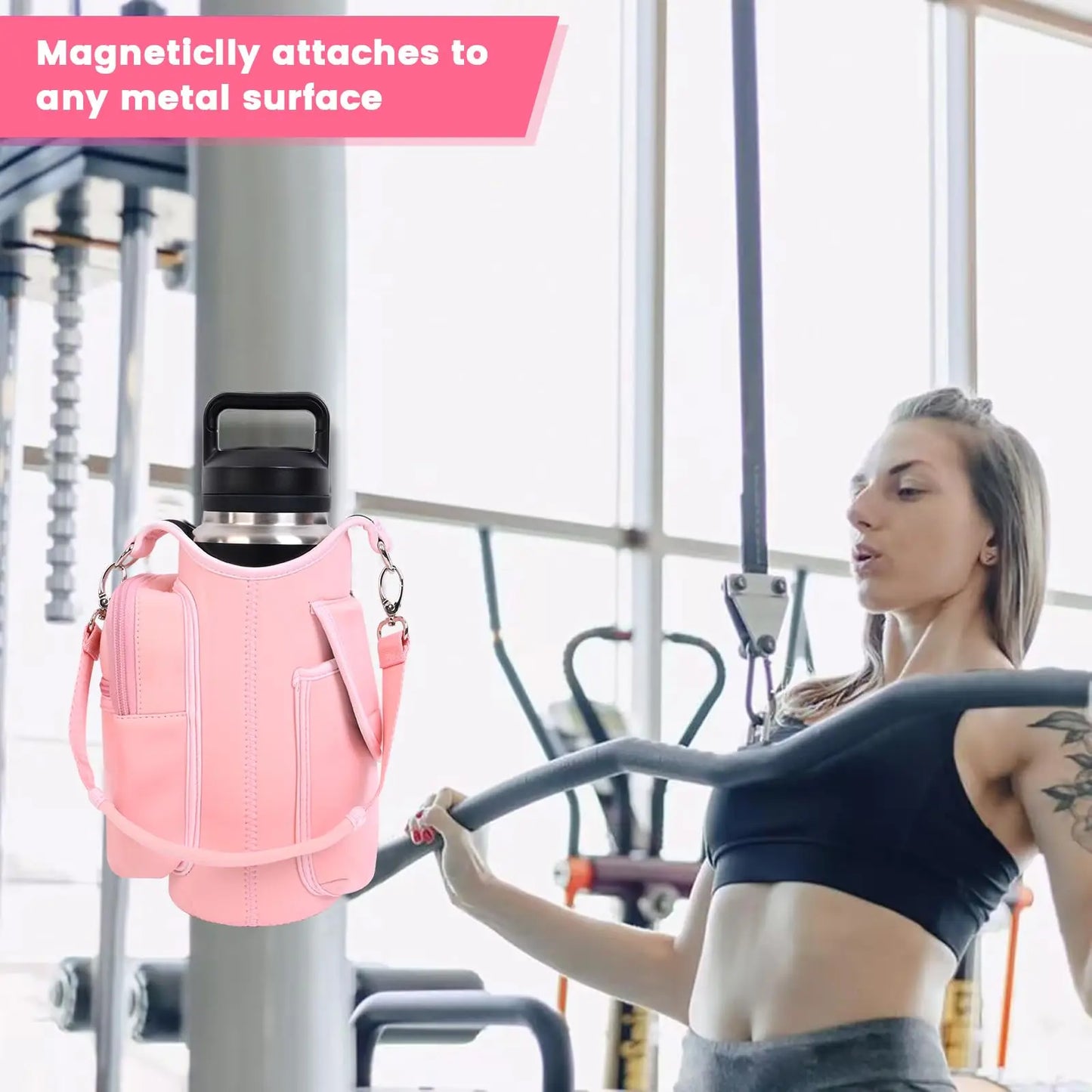 Magnetic Gym Bag Water Bottle