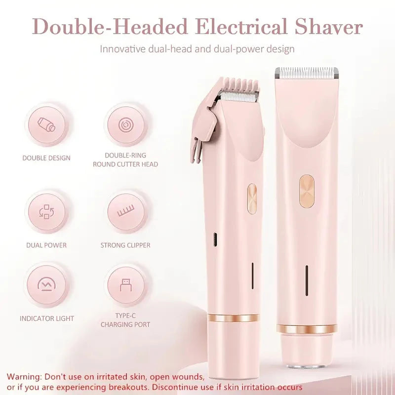 2in1 dual head women's electric shaver