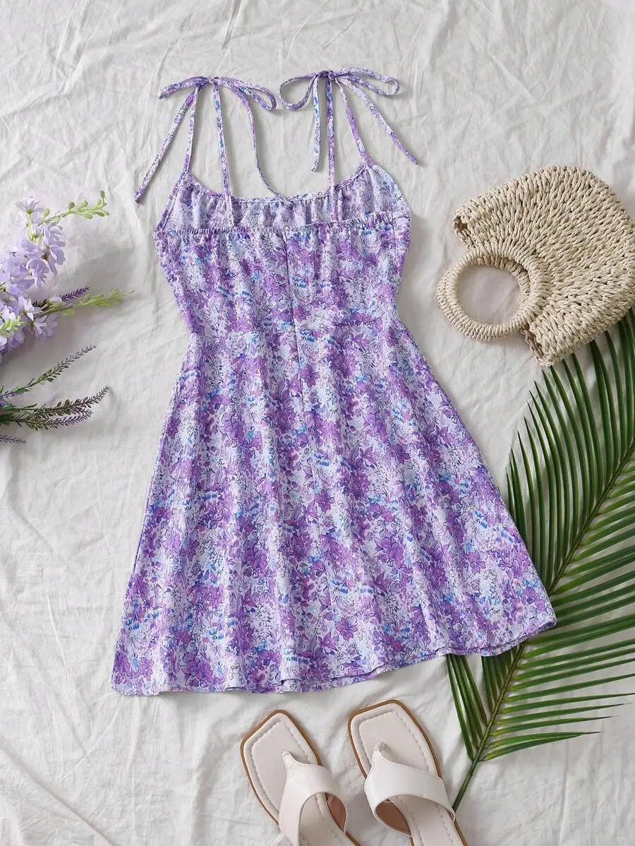 gant Women's ApparelWomen's Floral Pleated Slip Dress - Mini Bustier Dress