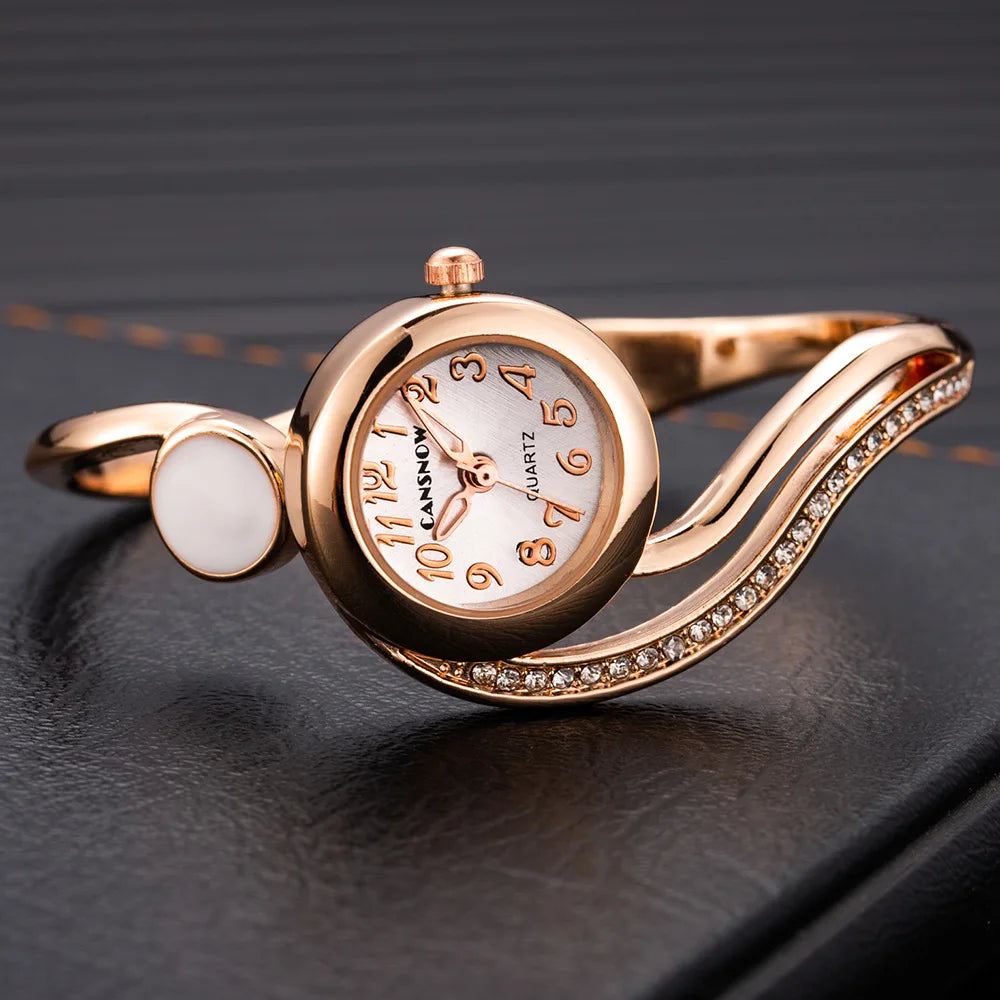 Women's Diamond Bracelet Watch – Small Dial Luxury Wristwatch