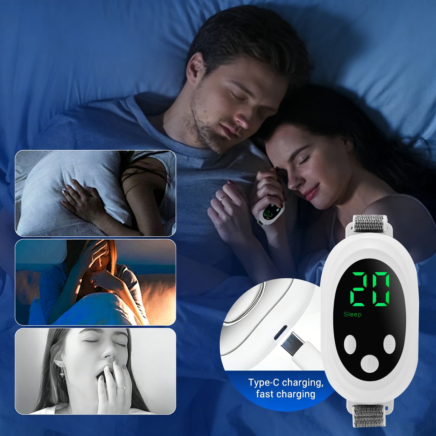Sleep Aid Head Massager – Microcurrent Headband for Insomnia & Stress Relief