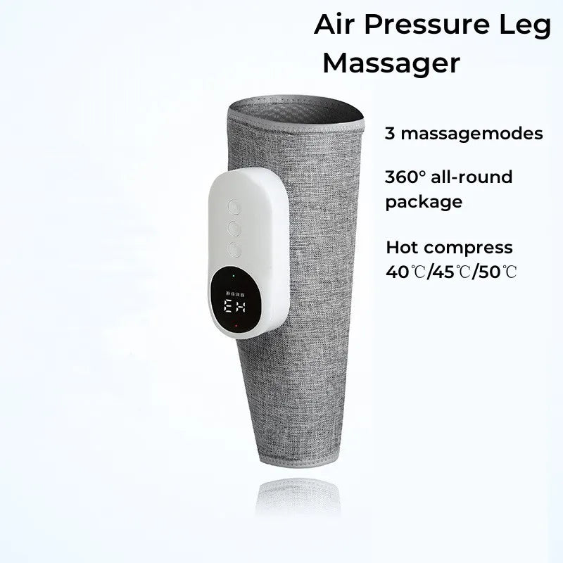 "Electric Leg Massager - Rechargeable Calf Air Compression with 3 Modes & 360° Coverage"