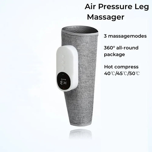 "Electric Leg Massager - Rechargeable Calf Air Compression with 3 Modes & 360° Coverage"