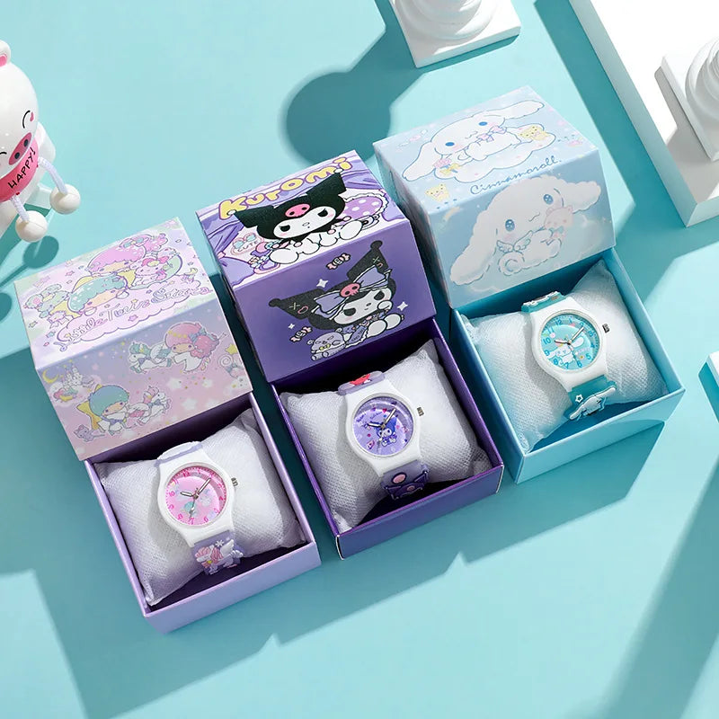 Cinnamoroll & Kuromi Girls' Watches - Adorable Anime Gift Set