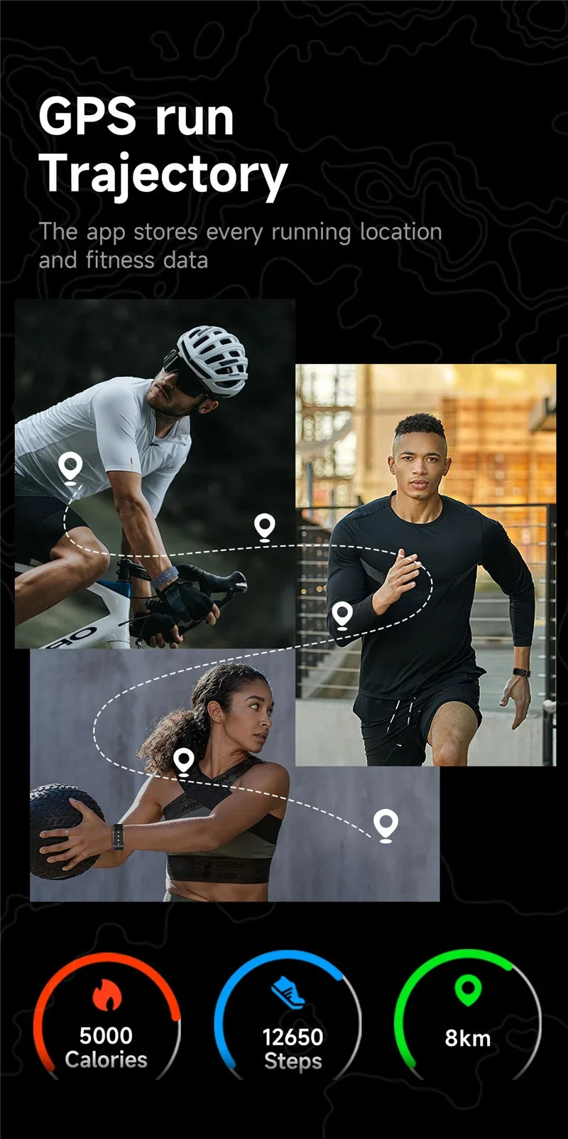 Fitness Tracker Watch - Heart Rate Blood Pressure Monitor