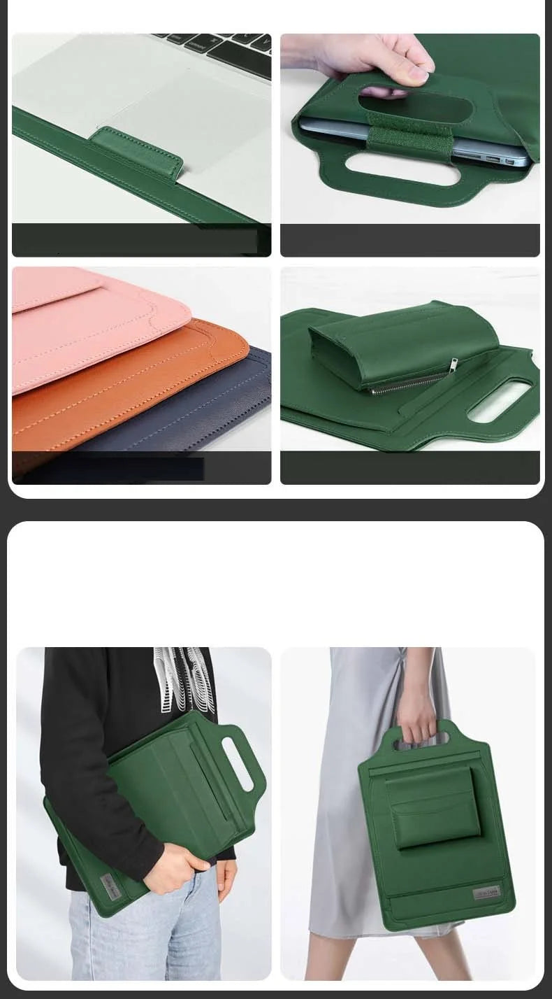 for Infinix XBOOK B15 15.6inch Laptop Sleeve Foldable Laptop Stand Mouse Pad Phone Holder Charger Mouse Pouch Flip Bag Case