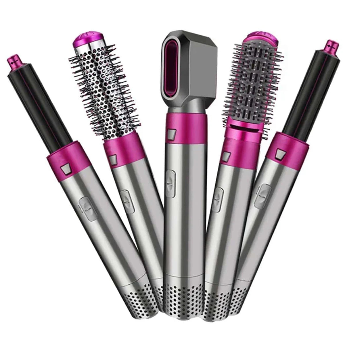 5-in-1 Hot Air Brush & Hair Dryer - Ionic Detachable Styler