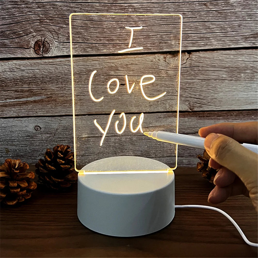 Erasable USB Drawing Board & Night Light - Ideal for Children's Bedrooms