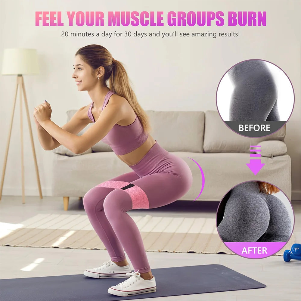 Hip & Booty Resistance Bands – 3 Levels for Glute & Leg Training