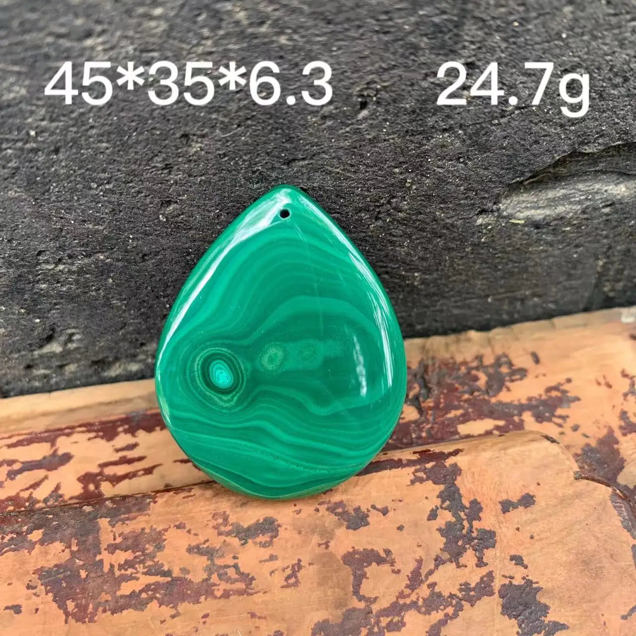 Natural Malachite Chrysocolla Pendant Necklace – Water Drop Gemstone Jewelry for Women & Men