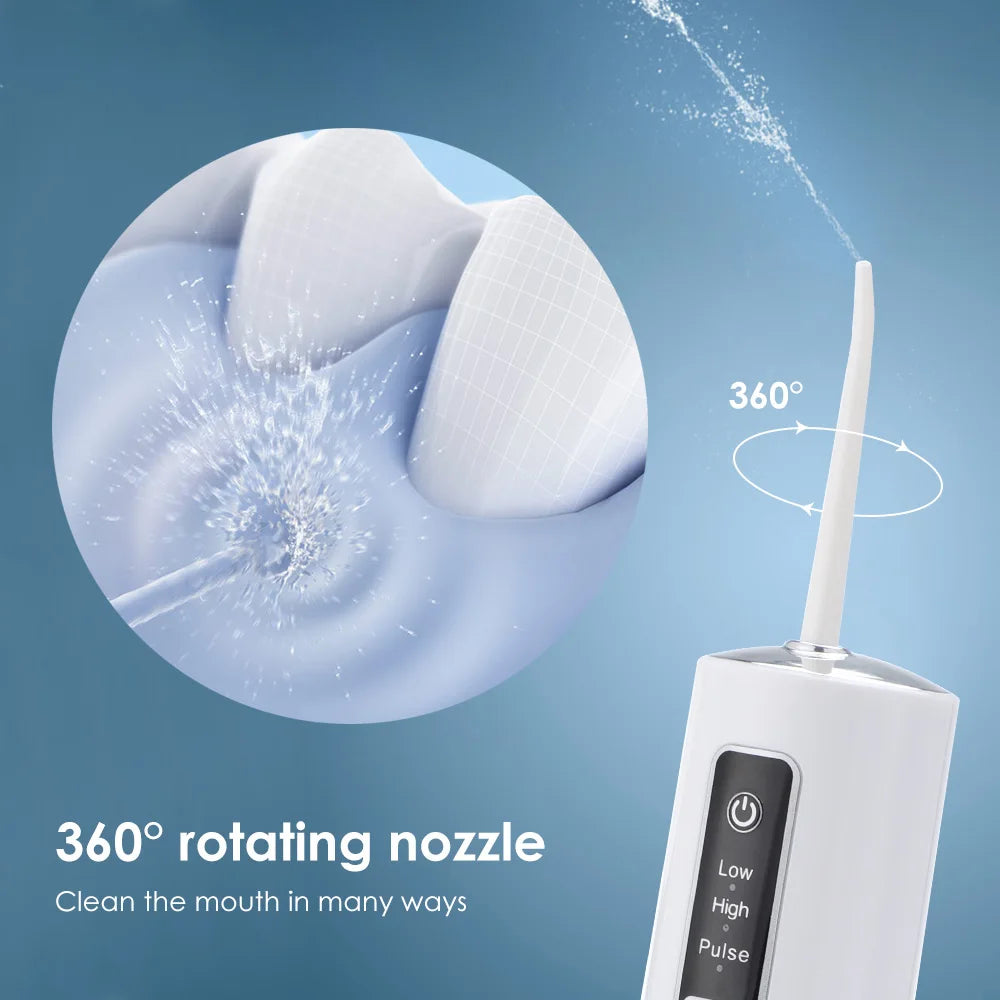 3 Modes Water Dental Flosser Cordless for Teeth Portable Dental Oral Irrigator Rechargeable IPX7 Waterproof Water Teeth Cleaner