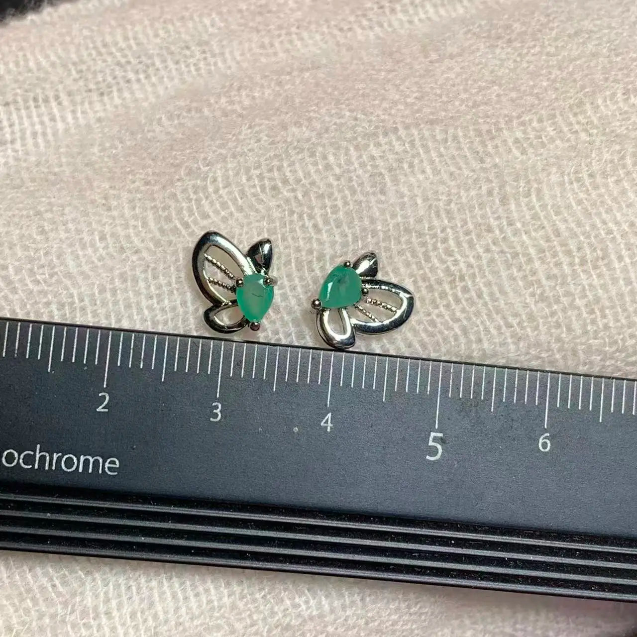 Natural Emerald Stud Earrings – 925 Sterling Silver Fine Jewelry for Women